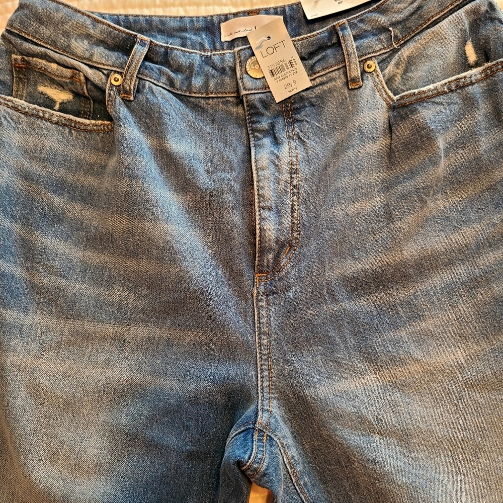 Loft sandal flare jeans